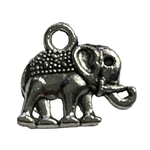 Elephant Pendant Silver Tone Charm Bracelet Necklace Jewelry Craft Dangle u b Bo - Picture 1 of 2